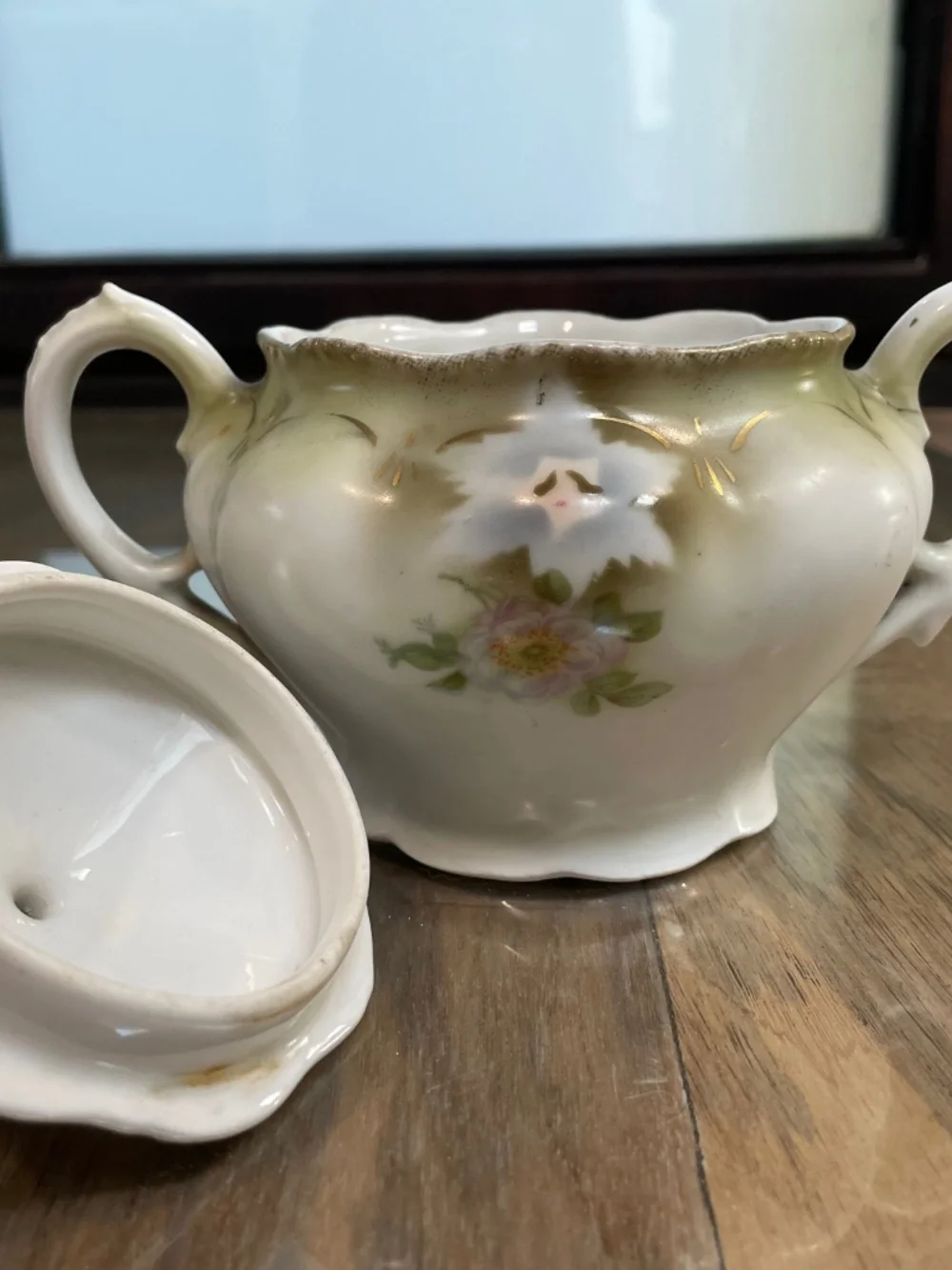 Antique China Sugar Bowl